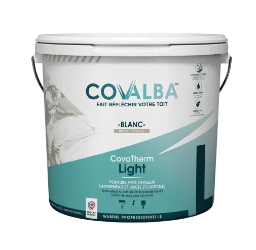 Laque solaire CovaTherm Light pots Covalba pour lanterneaux polycarbonate