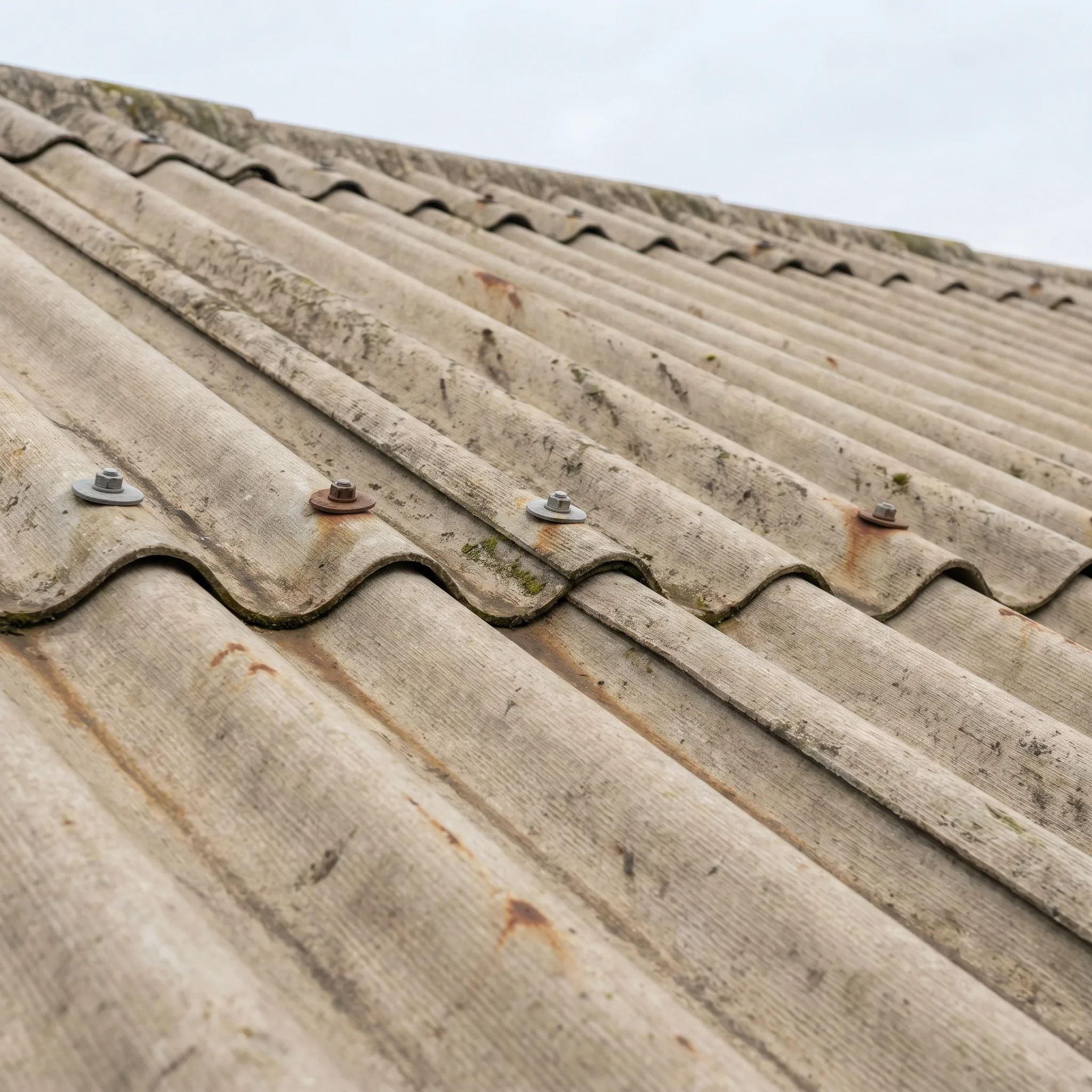 Toiture fibrociment ancienne traitable avec préparation douce
